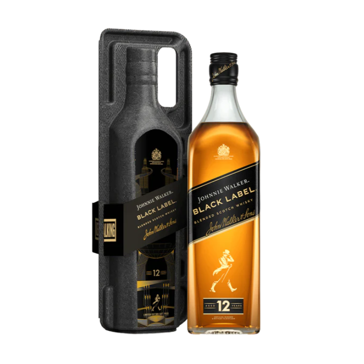 Johnnie Walker Black Label 700ml Promo with Pulp Carry Case
