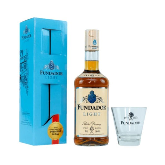 Fundador Brandy Light 700ml + Free Glass