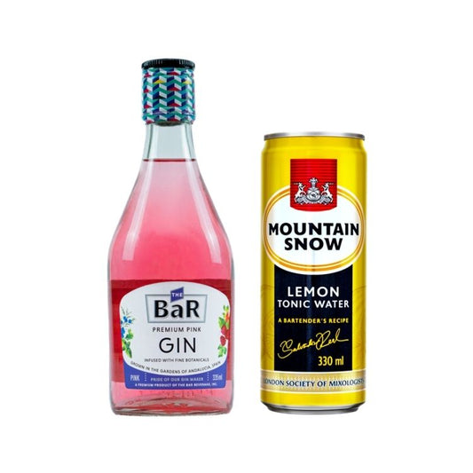 The Bar Gin Pink 335ml + Free Lemon Tonic Water