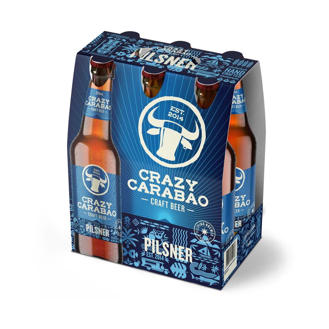 Crazy Carabao Beer Pilsner Bottle 330ml 6s