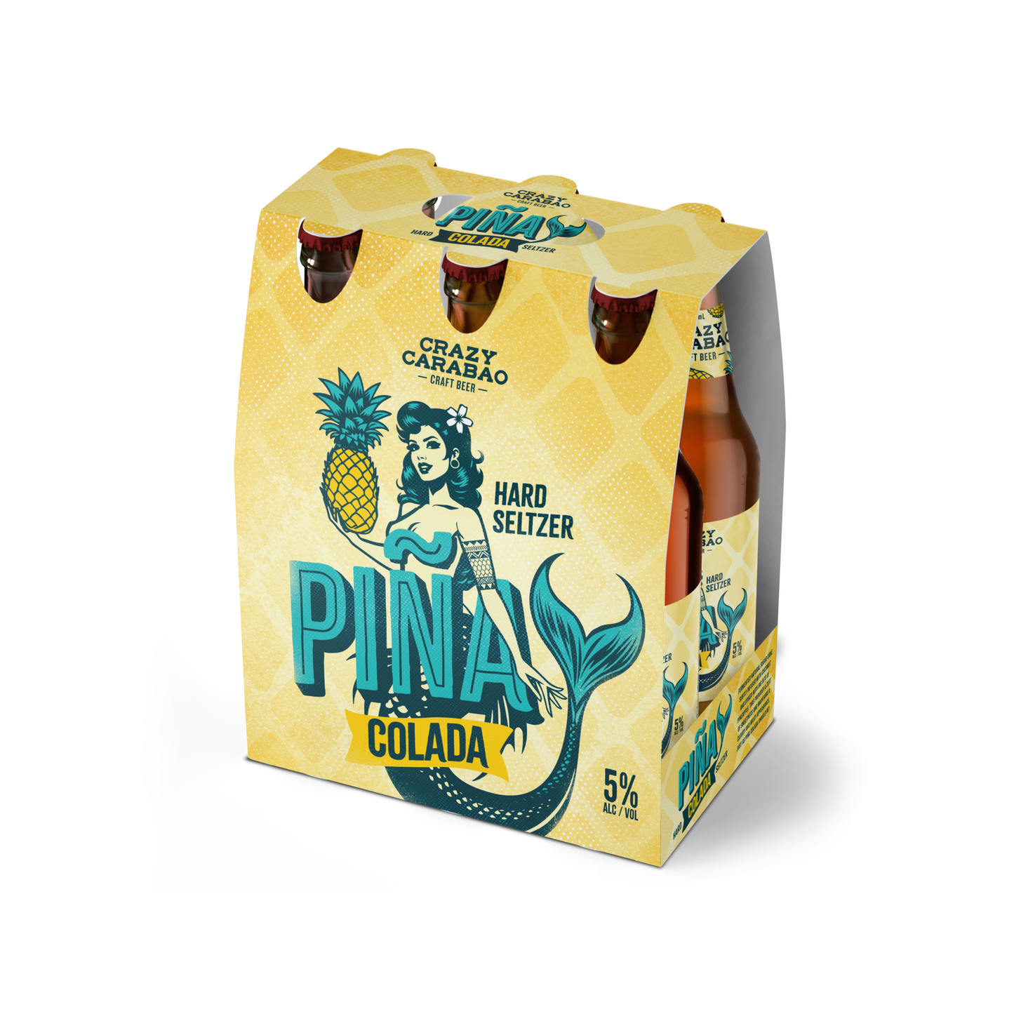 Crazy Carabao Piña Colada Hard Seltzer 330ml 6s