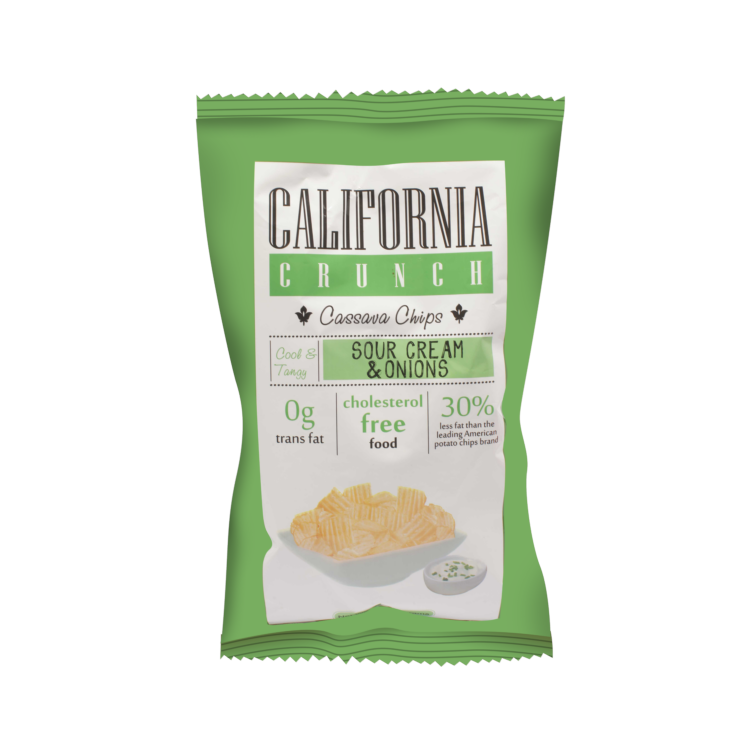 California Crunch Cassava Chips Sour Cream & Onion 120g