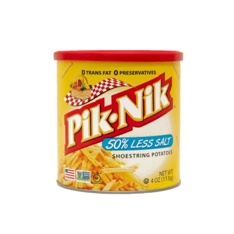 Pik-Nik Shoestring 50% Less Salt 4oz/113g